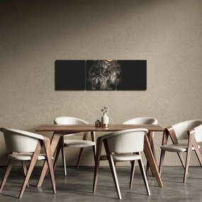 Obraz sowy (z zegarem) (90x30 cm)