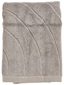Szarobeżowy bawełniany ręcznik frotte 50x70 cm Time – Zone