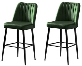 Zestaw krzeseł barowych Vento Green and Black, 2 szt., 2 szt.