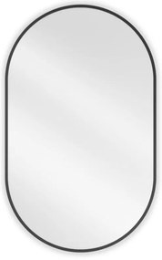 Mexen Loft lustro łazienkowe owalne 90 x 55 cm, rama czarna - 9851-090-055-000-70
