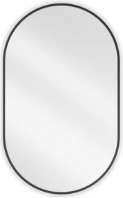 Mexen Loft lustro łazienkowe owalne 90 x 55 cm, rama czarna - 9851-090-055-000-70