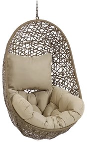 Brązowy wiszący fotel ogrodowy Kave Home Florina