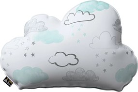 Poduszka Soft Cloud kolor biały tkanina wzorzysta