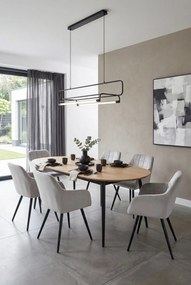 Zestaw 2 szarych krzeseł tapicerowanych welurem - Cormelis 4X