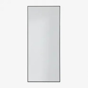 Lustro Ścienne 60x140 Cm Z Aluminium Kaoze Czarna - Sklum