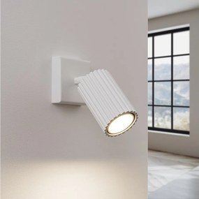 Lampa ścienna minimalistyczny Gloow, aluminium - 1 źródło światła 3000K - L.8 x H.8 cm - biały
