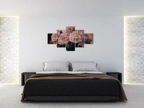 Obraz - Obraz olejny, Kwiaty w wazonie (125x70 cm)