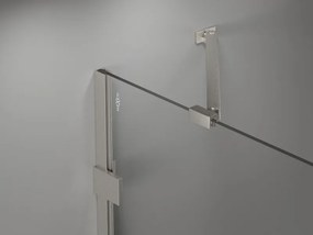 Mexen Lunar drzwi prysznicowe uchylne lewe 155 cm, transparent, nikiel szczotkowany - 834S-155-050-97-00-L
