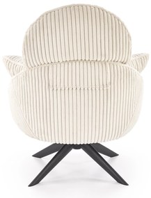 MERRY 2 fotel wypoczynkowy z funkcją obracania, kremowy nowoczesny vintage