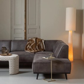 Beżowa lampa stojąca z tekstylnym kloszem (wysokość 187 cm) Loft – WOOOD