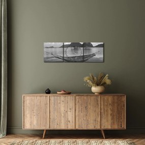 Obraz - Hamak na plaży (z zegarem) (90x30 cm)