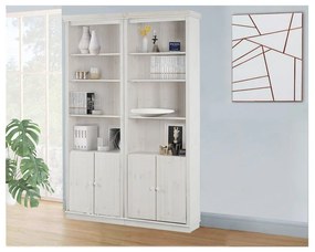 Biały regał z litego drewna sosnowego 148x223 cm Anita – Støraa