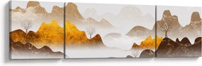 Obraz - Góry we mgle (170x50 cm)
