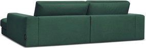 Zielony aksamitny narożnik (prawostronny/z szezlongiem) Sierra – Bobochic Paris