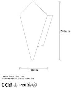 Czarny kinkiet Cut – Opviq lights