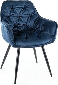 Krzesło CHERRY VELVET granatowe