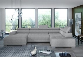 Narożnik CAMPO XL z elektryczną regulacją siedziska Prawostronny w tkaninie MEMPHIS 16 WERSAL