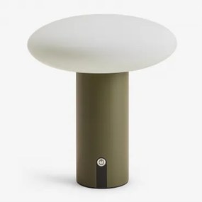 Bezprzewodowa Lampa Stołowa Led Do Użytku Zewnętrznego Z Żelaza Zosima Intensywny Verde Olive - Sklum