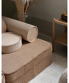 Jasnobrązowa sztruksowa sofa dla dzieci 132 cm Settee – Wigiwama