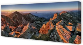 Fotoobraz na płótnie Góry o Zachodzie Słońca