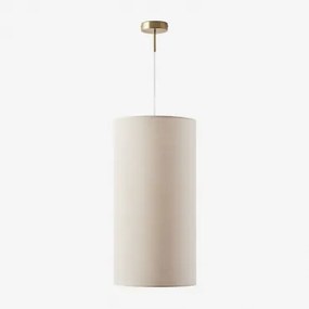Lampa Sufitowa Wisząca Z Tkaniny Arlina Biały Łamany Ø30 Cm - ↑60 Cm Arlina & Złoty - Przezroczysty - Sklum