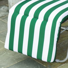 Outsunny 2xskładane krzesła leżak krzesło ogrodowe składany leżak 5 pozycji zielony