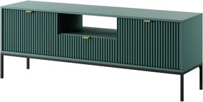 NAYA Szafka RTV 154 zielona (LABRADOR) | czarny stelaż
