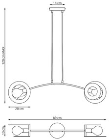 Czarna nowoczesna lampa wisząca - D155-Ezenso