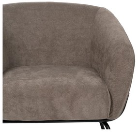 Szarobrązowy fotel z tkaniny szenilowej Classic – Ixia