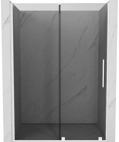 Mexen Velar drzwi prysznicowe rozsuwane 140 cm, grafit, białe - 871-140-000-41-20