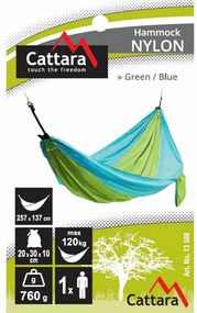 Cattara Hamak Nylon niebieski, 275 x 137 cm