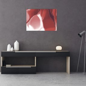 Obraz - Czerwony abstrakcyjny kwiat N⁰3 (70x50 cm)