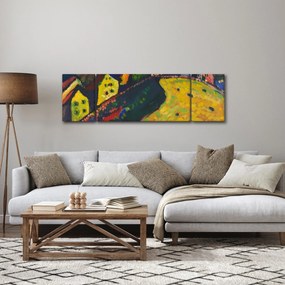 Obraz - Vasily Kandinsky, Houses at Murnau, reprodukcje (170x50 cm)