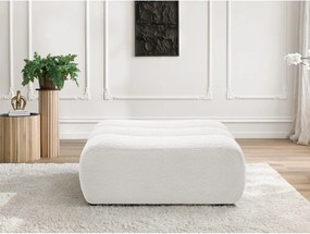 Biały podnóżek z materiału bouclé Azra – Bobochic Paris