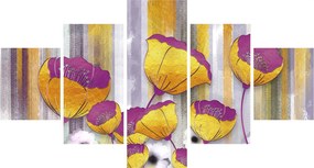 Obraz - Ilustracja kwiatów (125x70 cm)