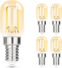 NETTLIFE 4 szt. Zimna biel E14 Żarówki LED Vintage Lampy T22 2W Retro Edison 6000K Energooszczędna lodówka Gniazdo lampy