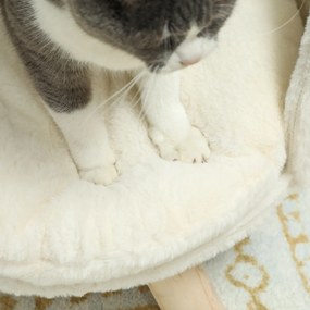 PawHut Legowisko dla Psów i Kotów, Miękka i Pralna Poduszka, Ochronny Brzeg, 40,5 x 40,5 x 33 cm