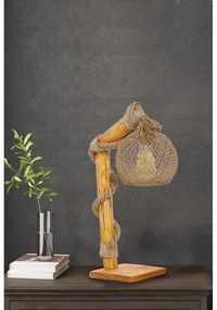 Beżowo-naturalna lampa stojąca (wysokość 50 cm) Canata – Opviq lights