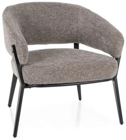 Fotel wypoczynkowy do salonu Hilo Raven szary SIGNAL