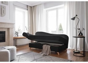 Antracytowy sztruksowy szezlong (lewostronny) Chic Charlotte – Miuform