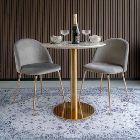 Jasnoszare aksamitne krzesła zestaw 2 szt. Geneve – House Nordic