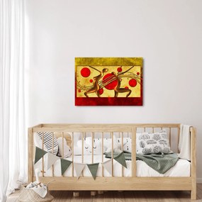 Abstrakcyjny obraz z dwiema kobietami (70x50 cm)