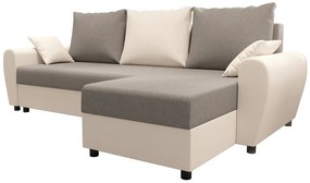 Narożnik rozkładany biały + popielaty B8-E87