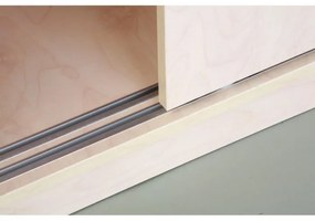 Szafa przesuwna MIRELLI, 800 x 400 x 1200 mm, brzoza