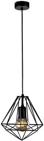 Wisząca lampa pojedyncza czarna R5-D04