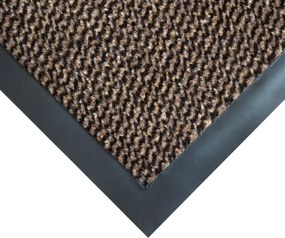 Wycieraczka polipropylenowa czyszcząca na podkładzie gumowym, 90 x 150 cm, brązowa