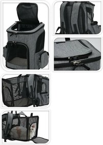 Składany plecak transportowy dla zwierząt domowych, 65 x 25 x 40 cm