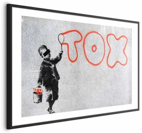 Plakat Toksyczny 42x29,7 cm z ramą czarną z marginesem ARTGEIST B