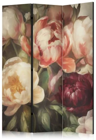 Parawan dwustronny Kwiaty 135x172 cm 3-częściowy wielokolorowy ARTGEIST B