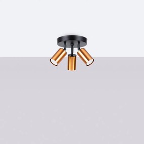 Plafon WINX 3P czarny/miedziany SOLLUX  LIGHTING